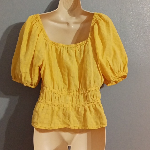 Madewell women's size medium yellow cropped top - Picture 13 of 17